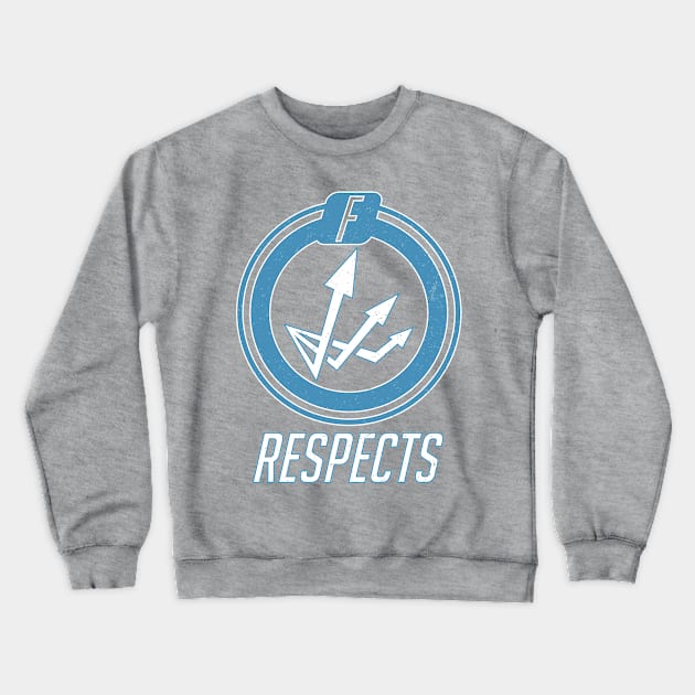 Press F To Pay Respects: Scatter Arrow Crewneck Sweatshirt by SkyewayStudios